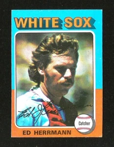 1975 Topps BASEBALL MINI #219 ED HERRMANN CHICAGO WHITE SOX (SB1) - Picture 1 of 1