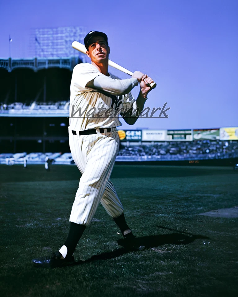 Foto de la MLB Joe Dimaggio New York Yankees en color 8 X 10 Foto 1 de 1
