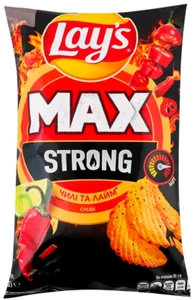 Lays Max Strong Kartoffelchips mit Chili und Limetten Geschmack. 95g. Cool Geschmack - Bild 1 von 3