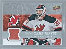2008-09 Upper Deck Series 1 MARTIN BRODEUR UD Game Jersey GJ-MB NJ Devils HHOF