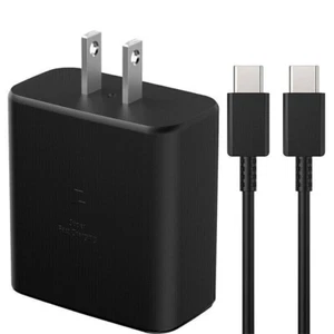 45w Type USB-C Super Fast Wall Charger 6FT Cable For Samsung Galaxy S23 S22 S21 - Picture 1 of 11