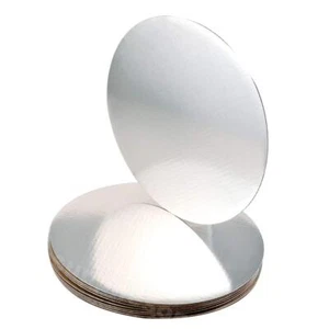 10" Silver Round Coated Cakeboard 12 ct. - Picture 1 of 5