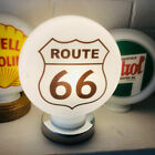 Route 66 Mini Gas Pump Globe with Chrome LED Lamp Base, Light stand for globe