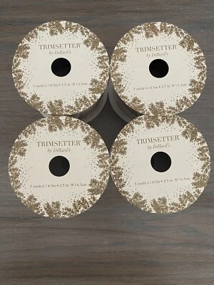 Christmas gift tree decoration TRIMSETTER by Dillard's 5 YARDS L 2.5" W ribbons - Image 1 of 4