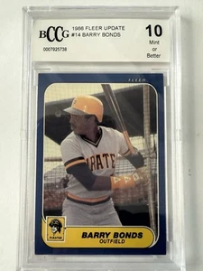 1986 Fleer Update Barry Bonds #U-14 RC BCCG 10 - Imagen 1 de 7