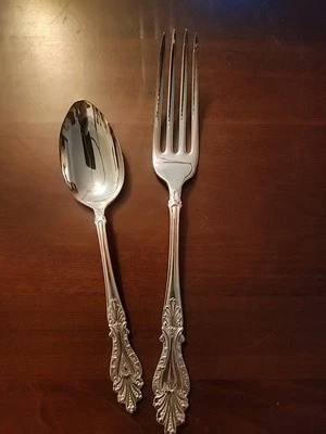 Antique Rogers & Hamilton Aldine Fork And Spoon Silver Plated Patent 1896 - Image 1 of 4