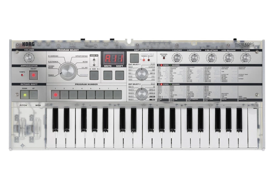 Korg microKORG Kristall Limitierte Analog Synthesizer Vocoder 37-Key Tastatur F