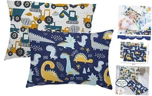 Kid Toddler Pillowcase,2 Packs 100% Cotton Pillow Cover for Kids Bedding,15x23 - Picture 1 of 8