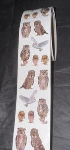 Mrs. Grossmans Stickerrolle Streifen Eulen Eule 35 Blatt - Bild 1 von 2
