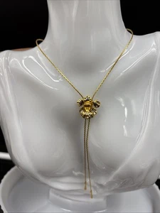 Vintage Risis Orchid Necklace Patent Number 1094493 24K Gold Dipped - Bild 1 von 11