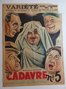 Cadavre No 5 Edouard Breville Renee Courtex affiche cinema originale 60x80 - Imagen 1 de 2