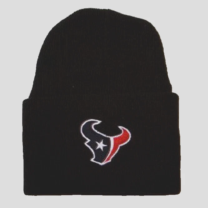 Houston Texans Clásico Negro Puño Tejido Gorro Sombrero Invierno Gorra Esquí NFL Nuevo Foto 1 de 1