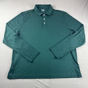 Untuckit Damaschino Polo Herren XL Grün PGR Langarm Pima Baumwolle Golfshirt - Bild 1 von 6