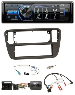 JVC Bluetooth Lenkrad USB DAB Autoradio für VW Up AA AAN 11-16 schwarz - Bild 1 von 4