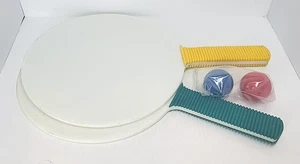 Juego de paletas de vidrio plexi vintage/2 bolas/playa paddle balls/2 serie Milano - Imagen 1 de 5