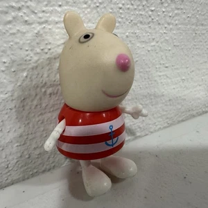 Peppa Pig Suzy Sheep Sailor Anchor Shirt Figure Jazwares 2.5" Pre-Owned Toy - Picture 1 of 7