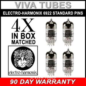 Brand New Matched Quad (4) Electro-Harmonix 6922 (6DJ8) Vacuum Tubes - Picture 1 of 1