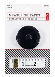 BIRCH Measuring Tape Set Retractable & Regular Tape Measure - Dressmakers Sewing - Picture 1 of 1