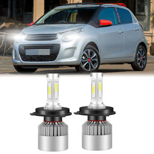 For Citroën C1 MK2 2x H4 LED Super White Front Headlight Bulbs High/Low Beam