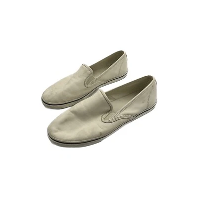 Zapatos planos Lauren Ralph Lauren Janis - de cuero blanco sin cordones - para mujer talla 8,5 Foto 1 de 4