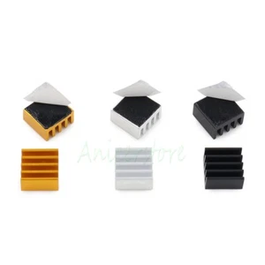 9x9x5mm Adhesive Back Mini Aluminium Heatsink Fin For LED Chipset RAM IC Cooling - Picture 1 of 20