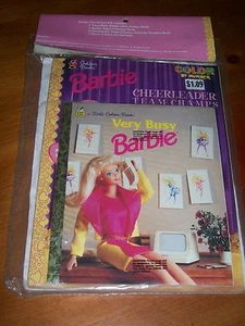 Little Golden Book VERY BUSY BARBIE Coloring Book Gift Set 1998 NEW - Picture 1 of 3