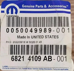 Genuine Mopar Water Pump Gasket 68214109AB - Bild 1 von 4