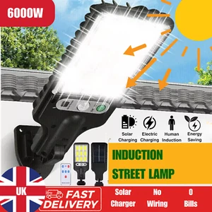 Solar LED Street Light 6000W Motion Sensor Garden Security Outdoor Wall Lamp - Picture 1 of 17