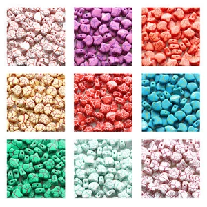 Matubo Ginko™ Pressed Beads Czech Glass 7.5mm Größe 22g Tube * neu Farben - Picture 1 of 20