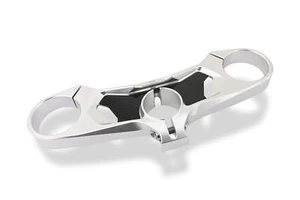 Yugo de triple abrazadera superior de carreras CNC Ducati Panigale V4/S/R 2018-2021 carbono plateado - Imagen 1 de 2