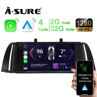 Radio estéreo de coche para BMW Serie 5 535i F10 F11 F18 2008-2012 CIC Android 14 GPS Foto 1 de 4