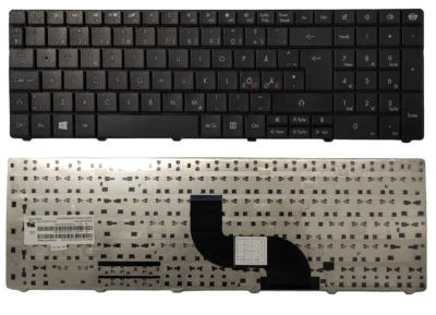 Nordic keyboard Gateway NE51 NE56 NE56R11U NE56R12U NE56R13U NE71 NE522 - Image 1 of 2