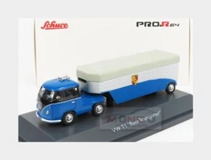 1:64 SCHUCO Vw T1B Continental Motors Porsche Car Transporter 1962 452001500 Mod - Picture 1 of 2