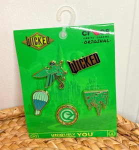 Crocs Jibbitz Wicked Movie 5 Pack Charms Metal In Stock - Picture 1 of 12