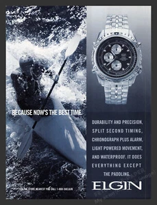 Elgin Watches Kyaking 2000 Print Advertisement Ad - Picture 1 of 1