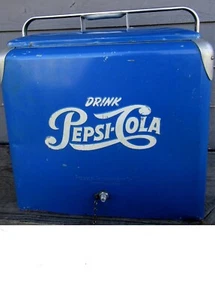 OLD PEPSI METAL COOLER /w TRAY -- progressive louisville ky - Picture 1 of 7