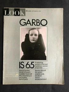 Look Magazine September 8 1970 Greta Garbo - Picture 1 of 2