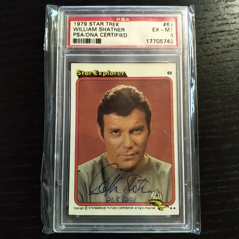 William Shatner - 1979 Star Trek - Scoreboard Certified Autograph card 205/291 Cover
