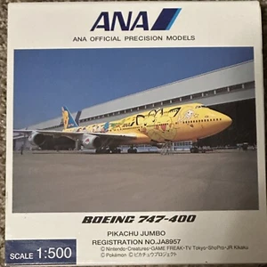 Hogan Herpa 1:500 ANA All Nippon Airlines Boeing 747-400 Pokémon Pikachu NH50030 - Picture 1 of 2