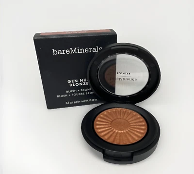 NIB Bare Minerals Gen Nude Blonzer Blush + Bronzer -Kiss of Spice .13oz Luminous - Image 1 of 3