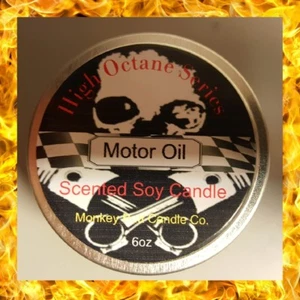 Motoröl - Race, Drag. Individuell duftende 6 Unzen Soja Kerze.  - Bild 1 von 2