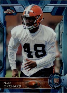 2015 Topps Chrome Diamond Cleveland Browns Football Card #164 Nate Orchard