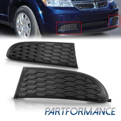 For 2011-2020 Dodge Journey Pair Front Bumper Fog Light Lamp Cover Bezel  Foto 1 de 4