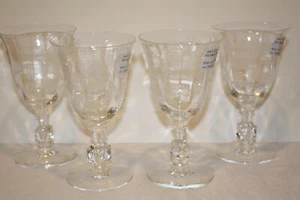 (4) Copas de agua de cristal rosa Heisey de 9 onzas - Imagen 1 de 6