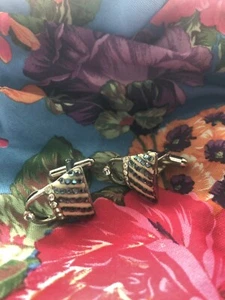 GEBRAUCHTE DAMEN STRASS GELDBÖRSE MANSCHETTENKNÖPFE - Bild 1 von 3