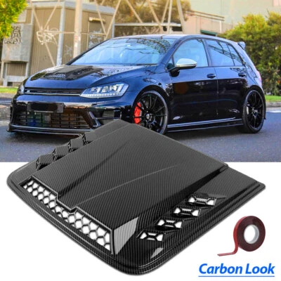 FOR Volkswagen Jetta Golf Passat Carbon Air Flow Intake Hood Scoop Vent Cover - Image 1 of 4