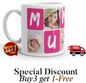 TAZZA FOTO PERSONALIZZATA - PAPÀ - MUMMIA - GRAND - PHOTO DESIGN CON TESTO - REGALO - Foto 1 di 11