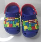 Toddler Skechers Brick Kicks Slip On Shoes Blue Size 8 Croc Style Clogs
