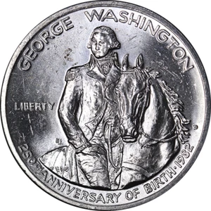 1982-D George Washington 250th Anniv 90% Silver Commem Half 50c - Proof Detail - Picture 1 of 2