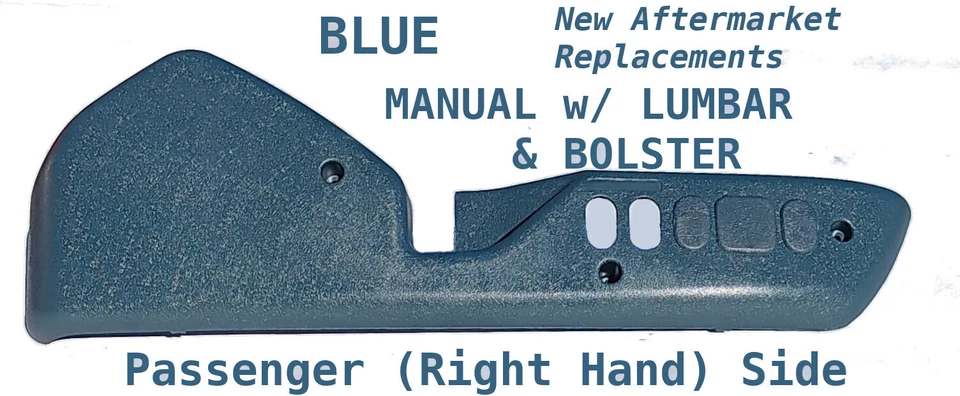 1990 - 1997 水星 COUGAR MANUAL LUMBAR BOLSTER 右握乘客座椅面板装饰蓝色 — 第 1/1 张图片